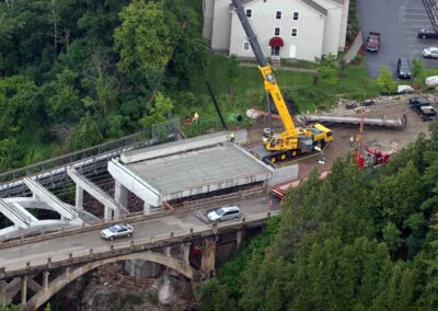 Setting Box Girders at Lime Kiln Bridge