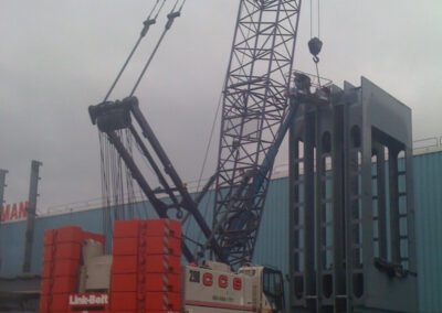 Setting 100,000 lb Broach Press Sections-Plattsbury, NY