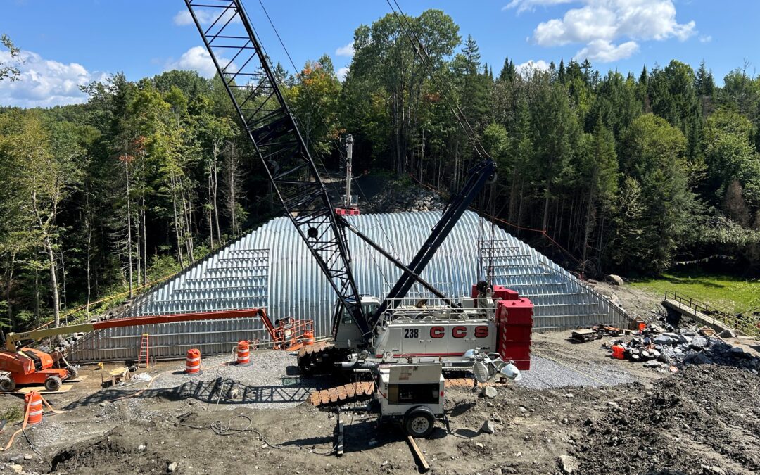 Lamoille Valley Rail Trail culvert replacement in Greensboro